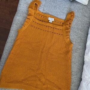 J. Crew sweater tank top yellow orange XS